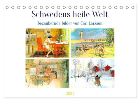 Schwedens heile Welt (Tischkalender 2027 DIN A5 quer), CALVENDO Monatskalender
