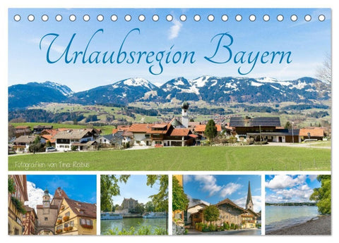 Urlaubsregion Bayern (Tischkalender 2027 DIN A5 quer), CALVENDO Monatskalender