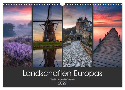Landschaften Europas (Wandkalender 2027 DIN A3 quer), CALVENDO Monatskalender
