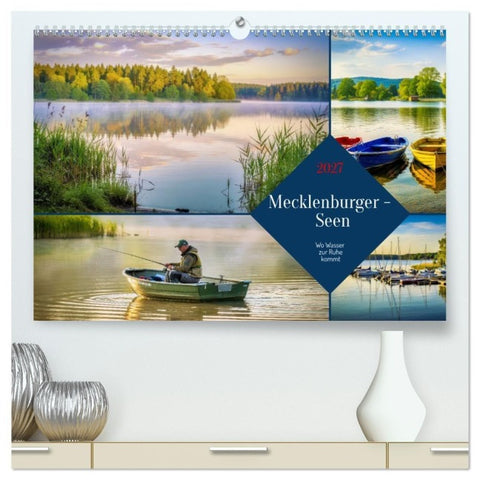 Mecklenburger - Seen (hochwertiger Premium Wandkalender 2027 DIN A2 quer), Kunstdruck in Hochglanz