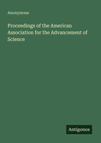 Proceedings of the American Association for the Advancement of Science