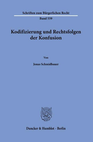 Kodifizierung und Rechtsfolgen der Konfusion.