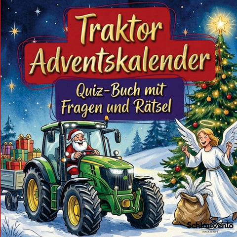 Traktor-Adventskalender: Quiz-Buch mit Fragen und Rätsel