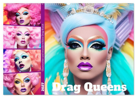 Drag Queens. Glamouröse und wunderschöne Drag-Kunst (Wandkalender 2027 DIN A2 quer), CALVENDO Monatskalender