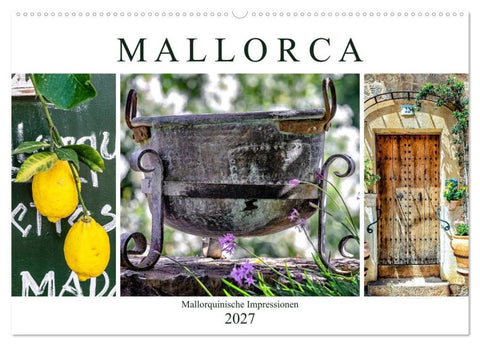 Mallorca - Mallorquinische Impressionen (Wandkalender 2027 DIN A2 quer), CALVENDO Monatskalender