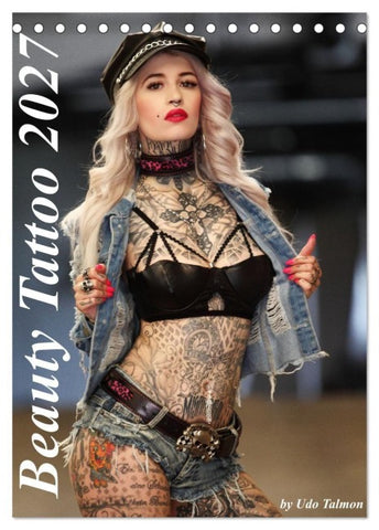 Beauty Tattoo 2027 (Tischkalender 2027 DIN A5 hoch), CALVENDO Monatskalender