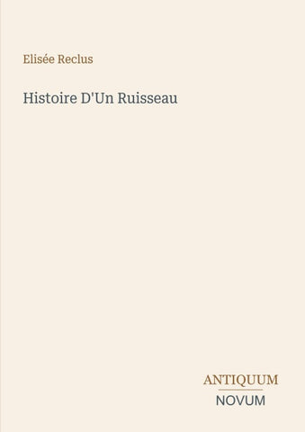 Histoire D'Un Ruisseau