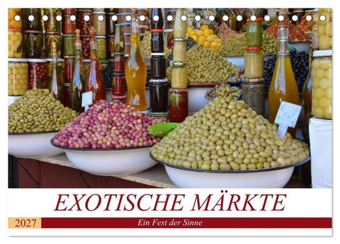 Exotische Märkte (Tischkalender 2027 DIN A5 quer), CALVENDO Monatskalender