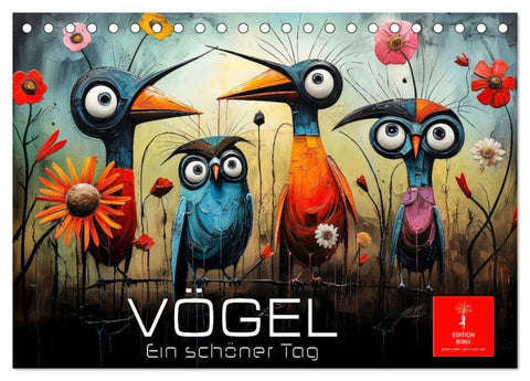 Vögel - ein schöner Tag (Tischkalender 2027 DIN A5 quer), CALVENDO Monatskalender