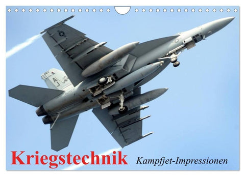 Kriegstechnik. Kampfjet-Impressionen (Wandkalender 2027 DIN A4 quer), CALVENDO Monatskalender