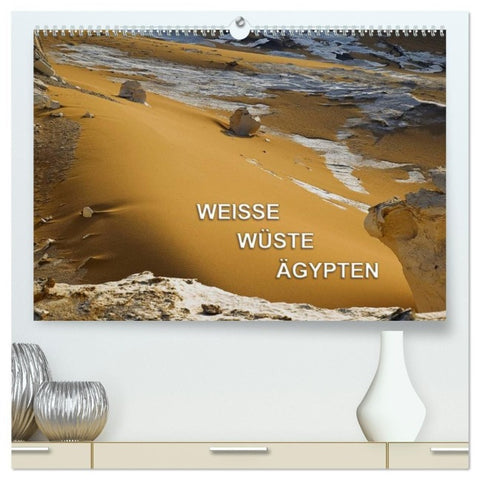 Weisse Wüste Ägypten (hochwertiger Premium Wandkalender 2027 DIN A2 quer), Kunstdruck in Hochglanz
