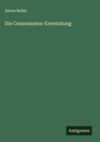 Die Consonanten-Erweichung