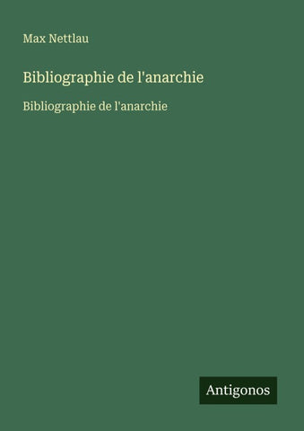 Bibliographie de l'anarchie