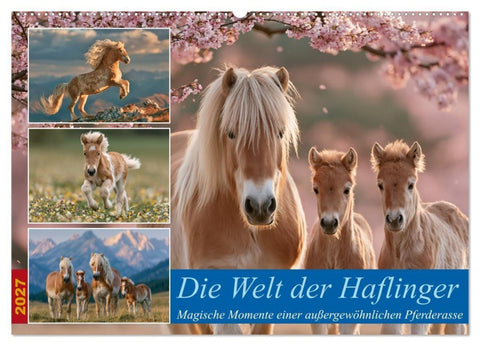 Die Welt der Haflinger (Wandkalender 2027 DIN A2 quer), CALVENDO Monatskalender