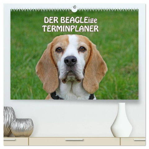 DER BEAGLEige TERMINPLANER (hochwertiger Premium Wandkalender 2027 DIN A2 quer), Kunstdruck in Hochglanz