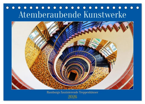 Atemberaubende Kunstwerke (Tischkalender 2026 DIN A5 quer), CALVENDO Monatskalender