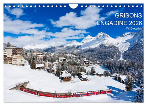 Grisons Engadine 2026 / UK-Version (Wall Calendar 2026 DIN A4 landscape), CALVENDO 12 Month Wall Calendar
