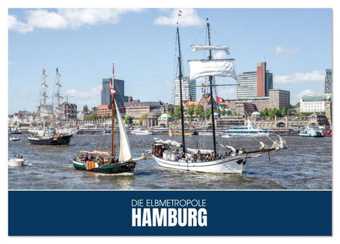 Die Elbmetropole Hamburg (Tischkalender 2026 DIN A5 quer), CALVENDO Monatskalender