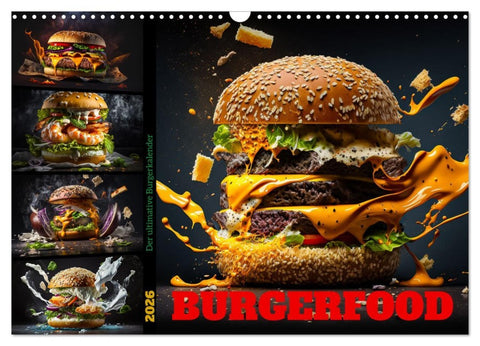Burgerfood (Wandkalender 2026 DIN A3 quer), CALVENDO Monatskalender