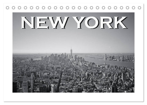 New York in schwarz weiss (Tischkalender 2027 DIN A5 quer), CALVENDO Monatskalender