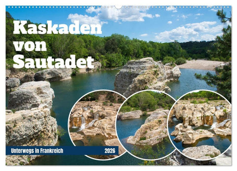 Kaskaden von Sautadet (Wandkalender 2026 DIN A2 quer), CALVENDO Monatskalender