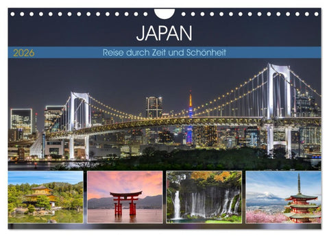JAPAN Reise durch Zeit und Schönheit (Wandkalender 2026 DIN A4 quer), CALVENDO Monatskalender