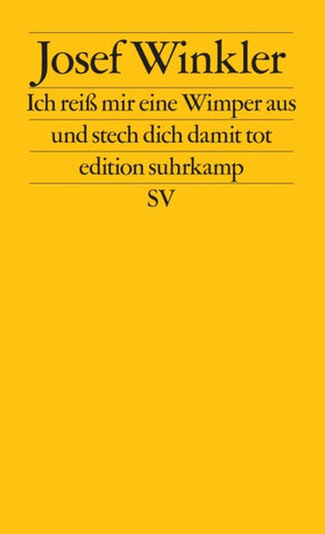 Ich reiß mir eine Wimper aus und stech dich damit tot