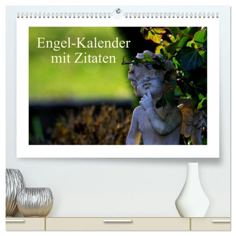 Engel-Kalender mit Zitaten / CH-Version (hochwertiger Premium Wandkalender 2026 DIN A2 quer), Kunstdruck in Hochglanz