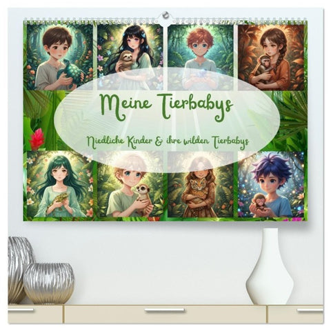 Meine Tierbabys (hochwertiger Premium Wandkalender 2027 DIN A2 quer), Kunstdruck in Hochglanz
