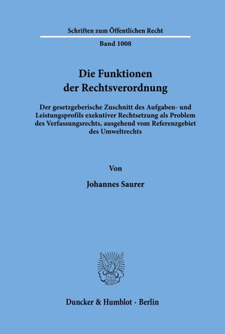 Die Funktionen der Rechtsverordnung.