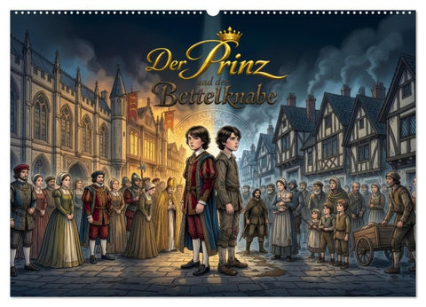 Der Prinz und der Bettelknabe (Wandkalender 2027 DIN A2 quer), CALVENDO Monatskalender