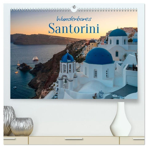 Wunderbares Santorini - Matteo Colombo (hochwertiger Premium Wandkalender 2027 DIN A2 quer), Kunstdruck in Hochglanz
