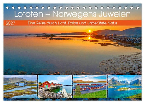 Lofoten - Norwegens Juwelen (Tischkalender 2027 DIN A5 quer), CALVENDO Monatskalender