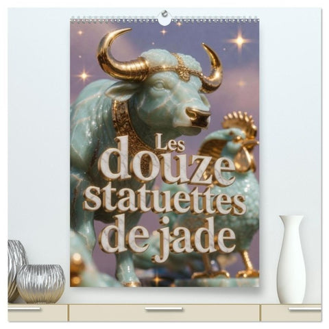 Les douze statuettes de jade (Calendrier mural haut de gamme 2027 DIN A2 horizontal), CALVENDO calendrier mensuel