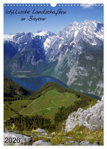 Idyllische Landschaften in Bayern (Wandkalender 2026 DIN A3 hoch), CALVENDO Monatskalender