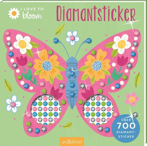 I Love to Bloom – Diamantsticker