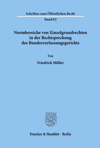 Normbereiche von Einzelgrundrechten in der Rechtsprechung des Bundesverfassungsgerichts.