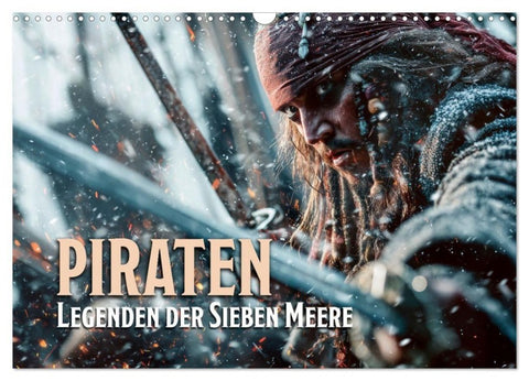 Piraten - Legenden der sieben Meere (Wandkalender 2027 DIN A3 quer), CALVENDO Monatskalender