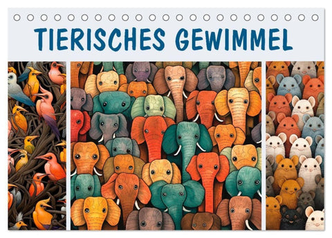 Tierisches Gewimmel (Tischkalender 2027 DIN A5 quer), CALVENDO Monatskalender