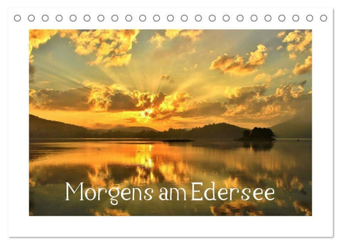 Morgens am Edersee (Tischkalender 2027 DIN A5 quer), CALVENDO Monatskalender