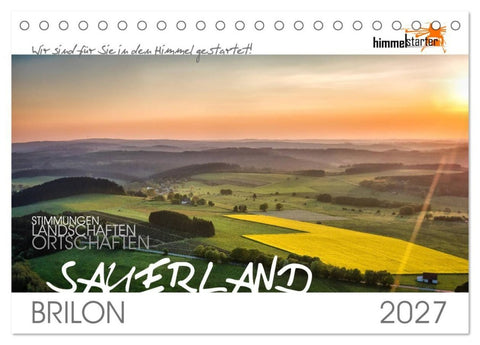 Das Sauerland bei Brilon aus der Vogelperspektive (Tischkalender 2027 DIN A5 quer), CALVENDO Monatskalender