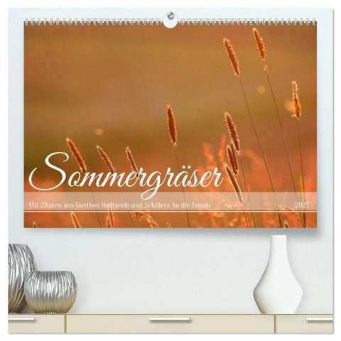 Sommergräser (hochwertiger Premium Wandkalender 2027 DIN A2 quer), Kunstdruck in Hochglanz