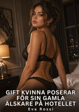 Gift kvinna poserar för sin gamla älskare på hotellet
