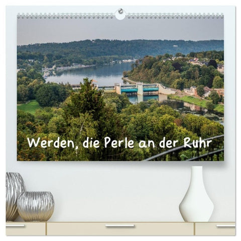Werden, die Perle an der Ruhr (hochwertiger Premium Wandkalender 2027 DIN A2 quer), Kunstdruck in Hochglanz