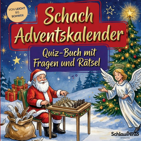 Schach-Adventskalender: Quiz-Buch mit Fragen und Rätsel