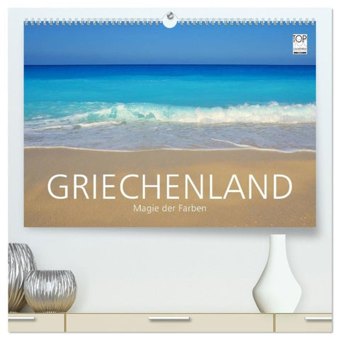 Griechenland - Magie der Farben (hochwertiger Premium Wandkalender 2027 DIN A2 quer), Kunstdruck in Hochglanz