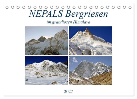 NEPALS Bergriesen im grandiosen Himalaya (Tischkalender 2027 DIN A5 quer), CALVENDO Monatskalender