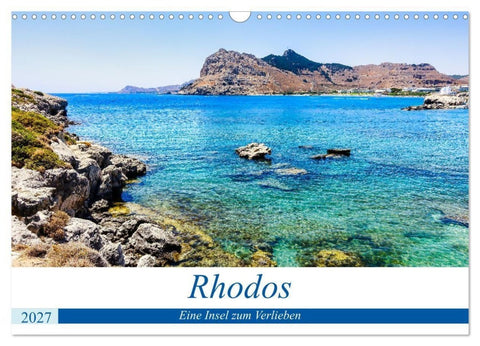 Rhodos - eine Insel zum Verlieben (Wandkalender 2027 DIN A3 quer), CALVENDO Monatskalender
