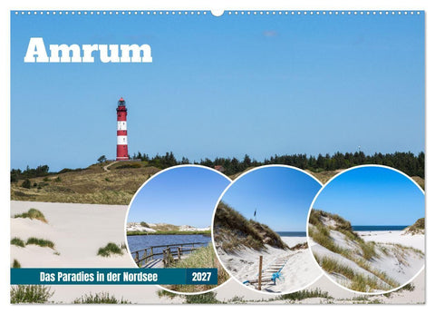 Amrum - Das Paradies in der Nordsee (Wandkalender 2027 DIN A2 quer), CALVENDO Monatskalender