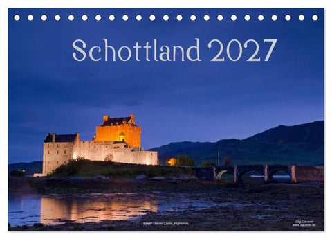 Schottland (Tischkalender 2027 DIN A5 quer), CALVENDO Monatskalender